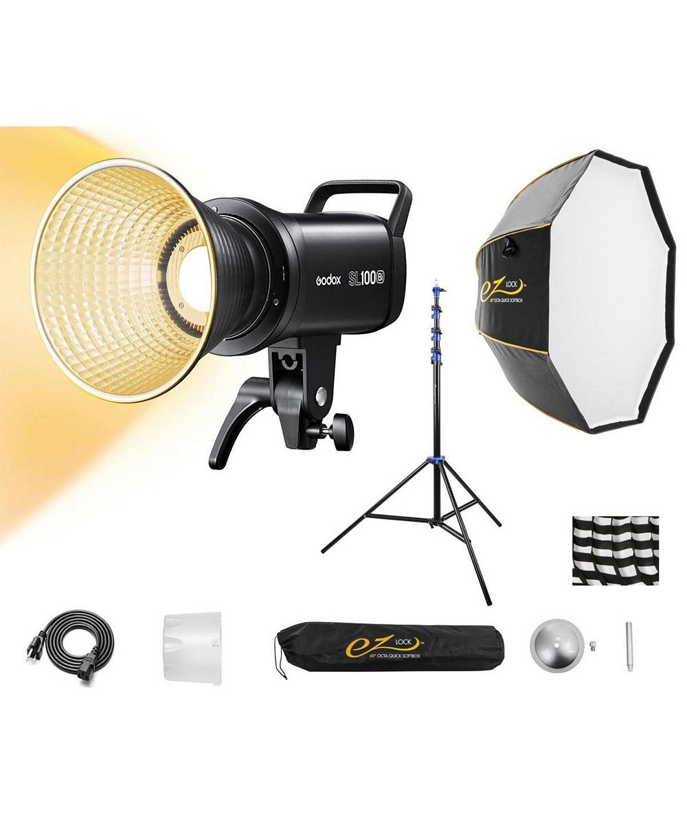Godox SL100Bi Bi-Color LED Video Light Kit With Glow 36" Softbox  Stand