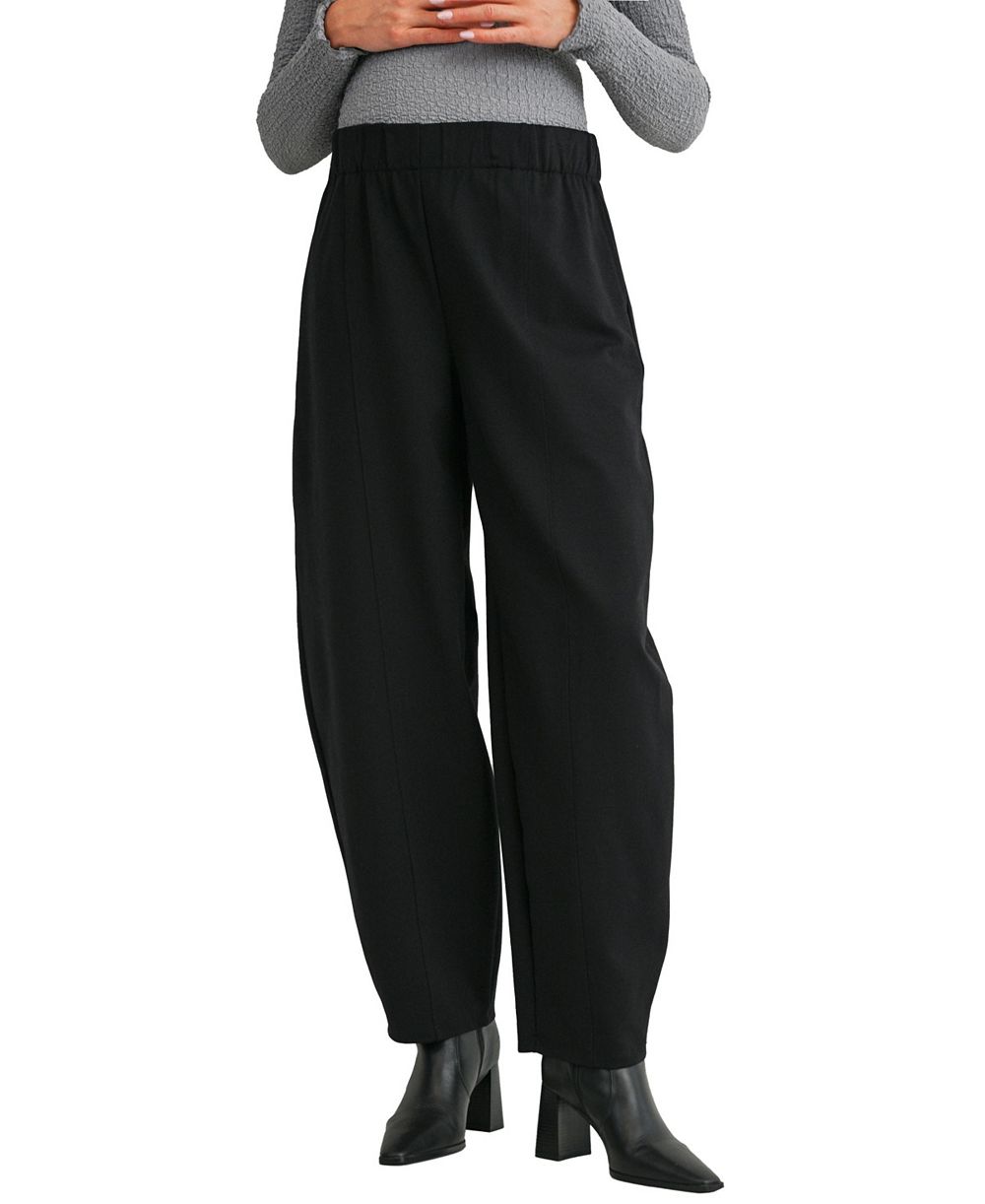 Hello Miz Maternity Pull-On Barrel-Leg Pants