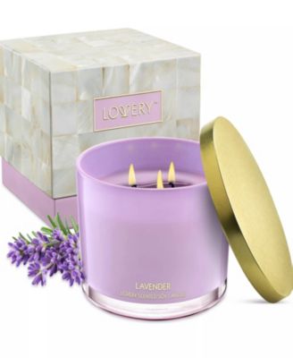 Lovery Candle Gift Set, 3 Wick Aromatherapy Soy Candles, 13oz