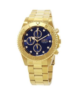 Мужские часы Invicta Pro Diver Atlanta Falcons 28682 43.5mm Quartz Multifunction - браслет из нержавеющей стали Gold-Tone