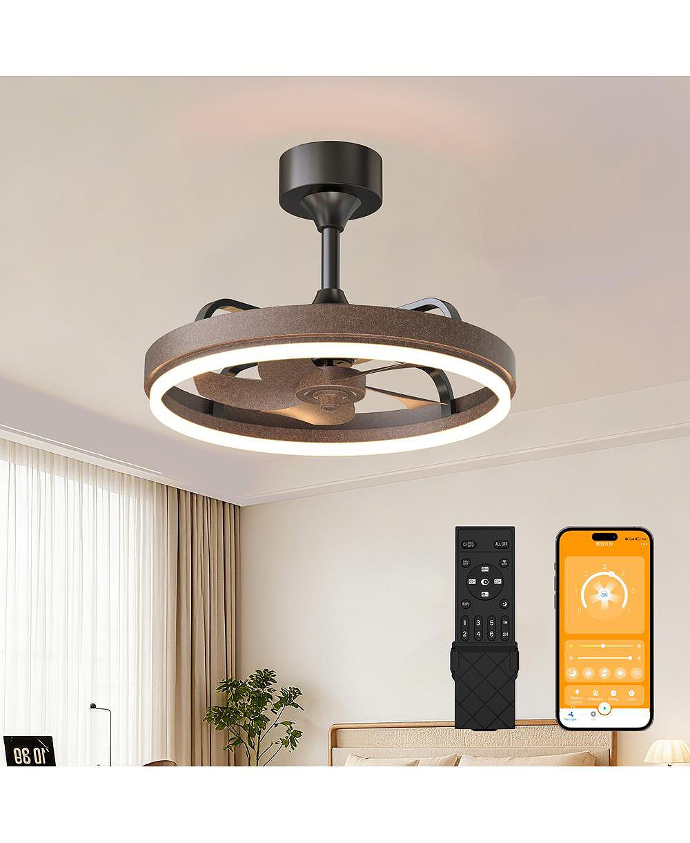 Sofucor потолочный вентилятор с LED и пультом управления, 20.5-in, 5-Blade