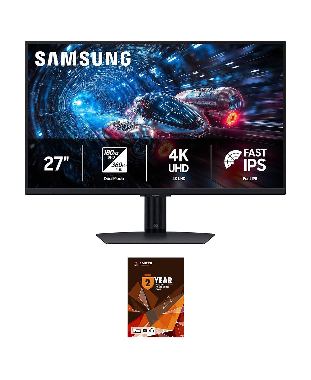 Samsung Игровой монитор Odyssey G70F 27 дюймов, IPS, 4K UHD, 180 Гц/360 Гц (двойной режим), совместим с G-Sync