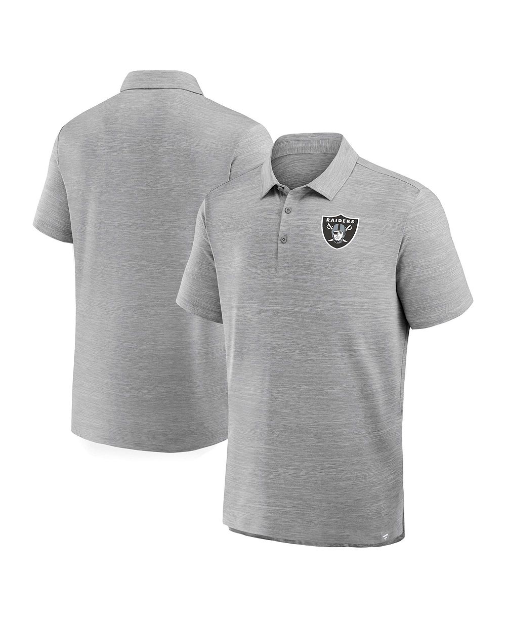 Fanatics Men's Heather Gray Las Vegas Raiders Clutch Polo Shirt