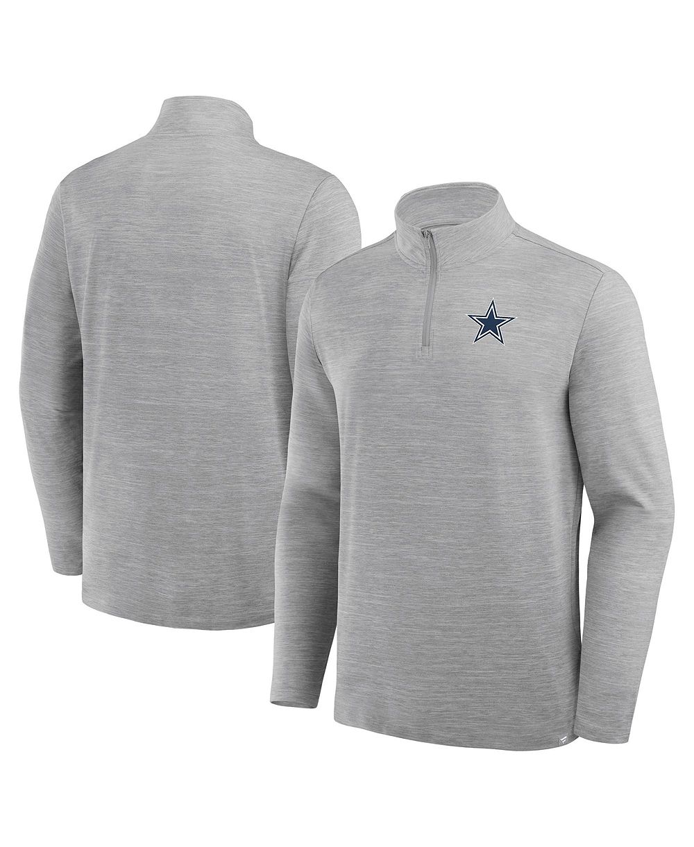 Fanatics Мужской свитшот Dallas Cowboys Clutch Quarter-Zip Pullover Heather Gray