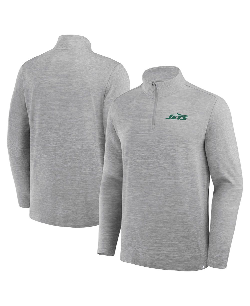 Fanatics Мужской свитшот с полузастежкой Clutch New York Jets Heather Gray