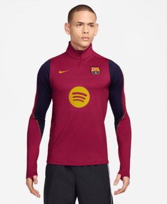 Nike Men's Red Barcelona Strike Dri-FIT Quarter-Zip Long Sleeve Drill Top