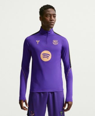 Мужская четвертьзастежка Nike Purple Barcelona 2026/27 Away Strike Drill Dri-FIT