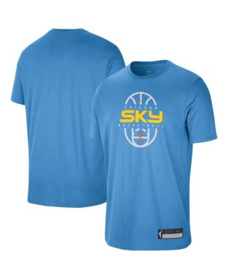 Nike Мужская и Женская премиальная футболка Sky Blue Chicago Sky 2026 On-Court Authentic Practice