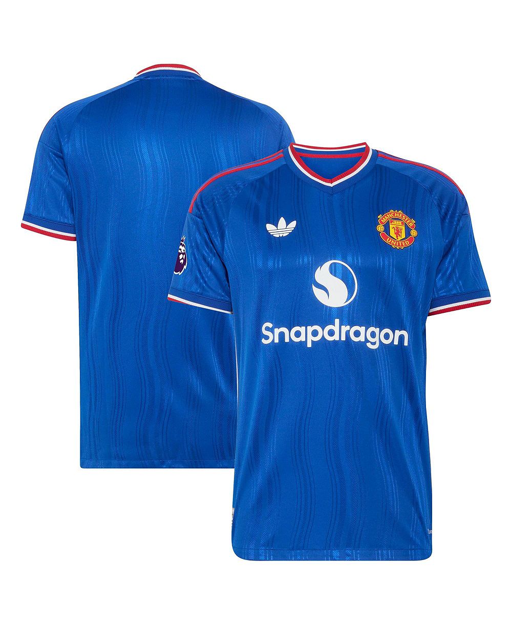 adidas мужская выездная аутентичная джерси Manchester United 2026/27 королевского цвета с нашивкой