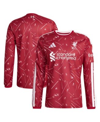 Мужская игровая футболка Adidas Liverpool 2026/27 Home Replica, длинный рукав, красная
