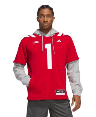 adidas Men's 1 Scarlet Nebraska Huskers Home Hoodie