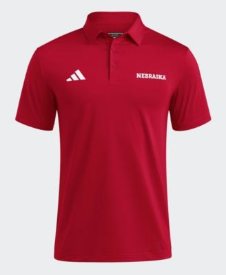 adidas Men's Red Nebraska Huskers Ultimate 365 Solid Polo Shirt