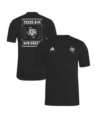 adidas Men's Black Texas A M Aggies Locker Football Icon AEROREADY Pre-Game T-Shirt