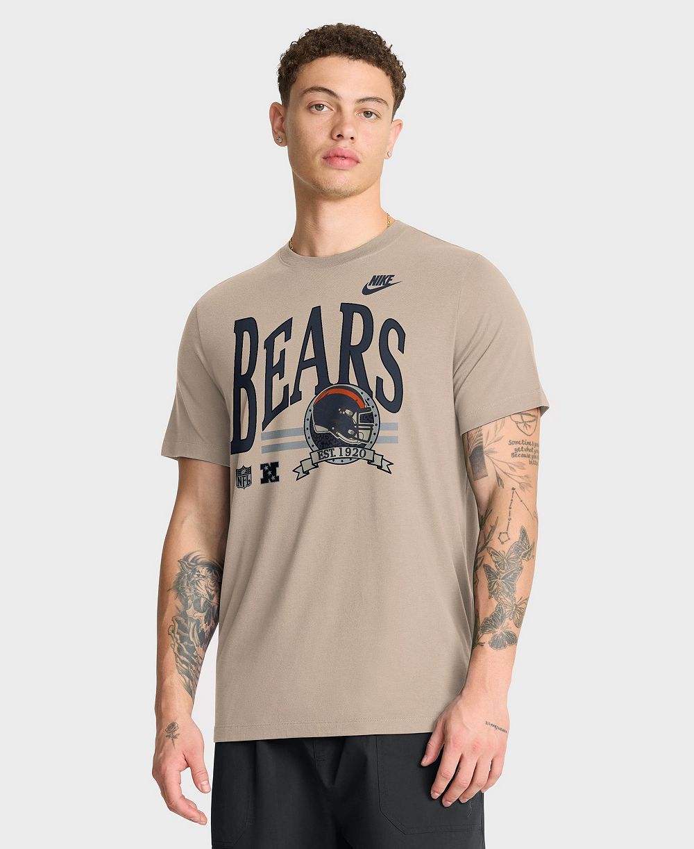 Nike Men's Sand Chicago Bears Rewind Tri-Blend T-Shirt