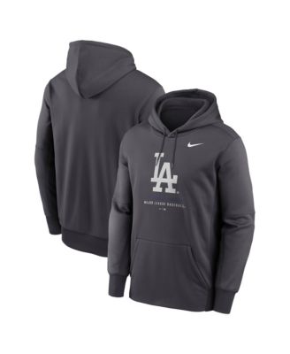 Nike Men's Anthracite Los Angeles Dodgers Therma-FIT Hoodie
