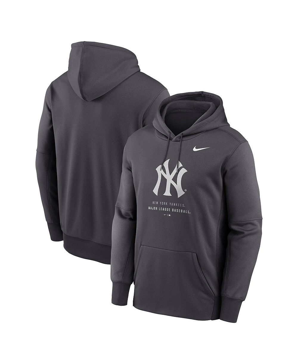 Nike мужское худи Therma-FIT цвета антрацит с логотипом New York Yankees