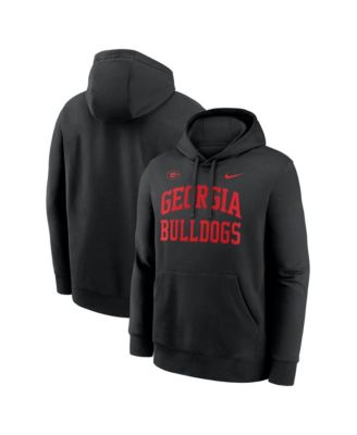 Nike Men's Black Georgia Bulldogs Primetime Arched Club Fleece Pullover Sweatshirt Hoodie