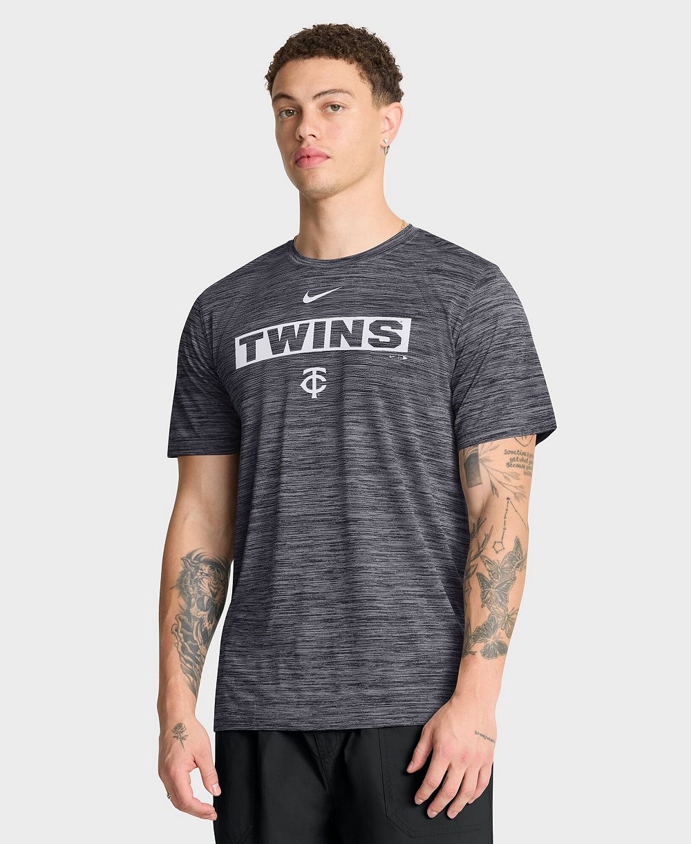 Мужская футболка Nike Black Minnesota Twins Velocity Dri-FIT