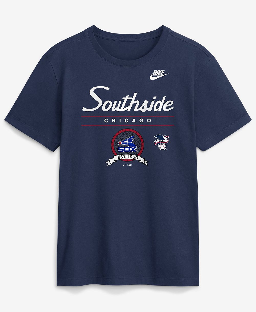 Мужская футболка Nike Navy Chicago White Sox Cooperstown с графическим принтом