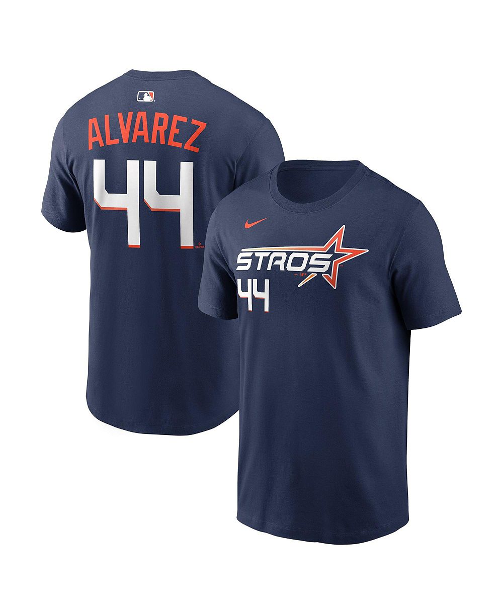 Nike мужская футболка с именем и номером Yordan Alvarez Navy Houston Astros City Connect, темно-синий цвет