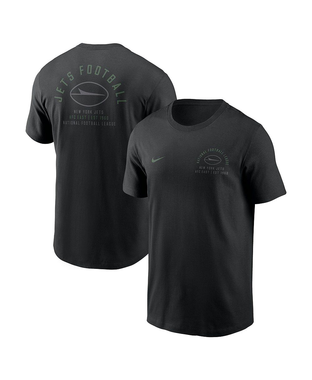 Мужская футболка Nike Black New York Jets Split Logo