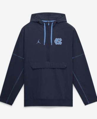 Jordan Men's Navy North Carolina Tar Heels 2026 Sideline Anorak Half-Zip Hoodie