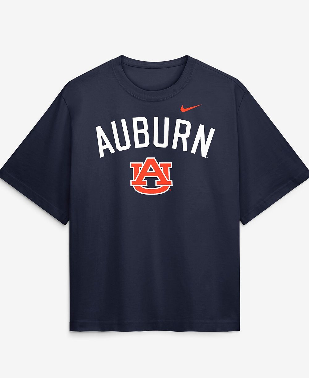Женская футболка Nike Navy Auburn Tigers Arch Logo Box