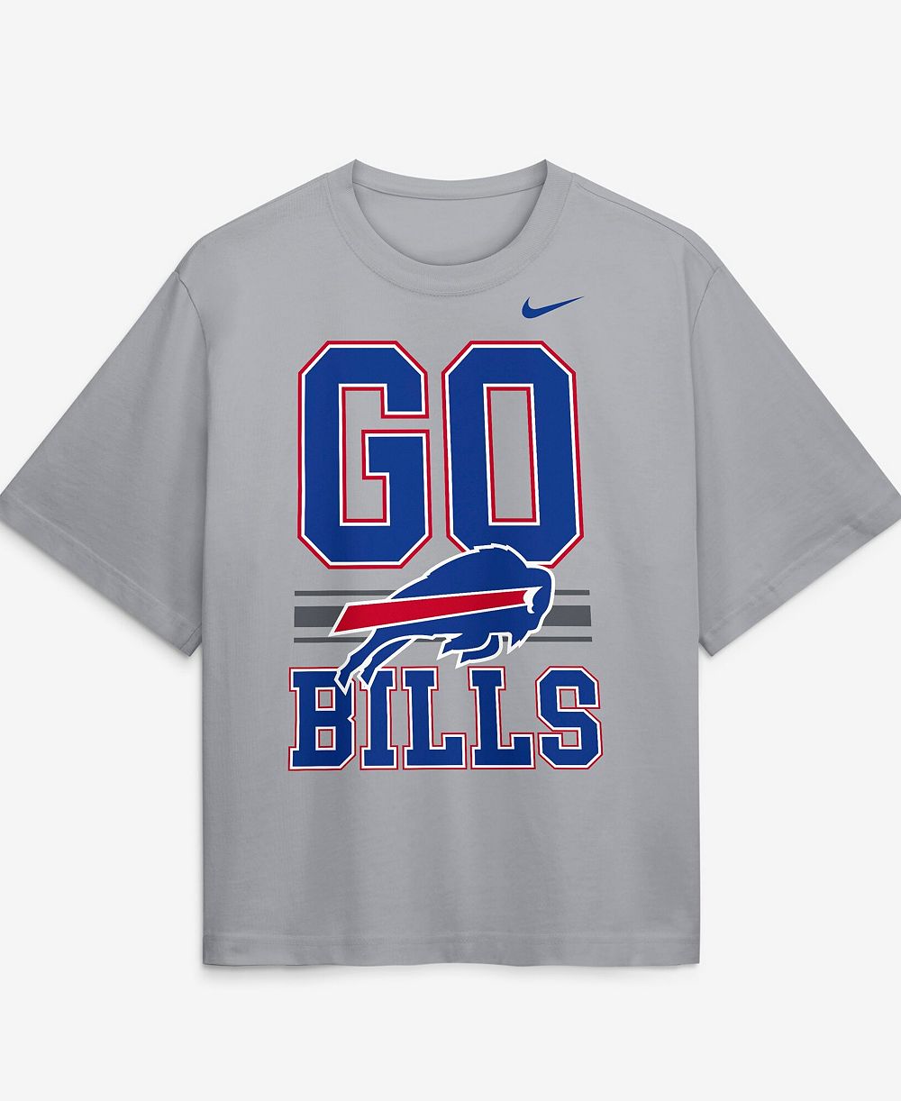 Nike Women's Gray Buffalo Bills Alternate Boxy T-Shirt