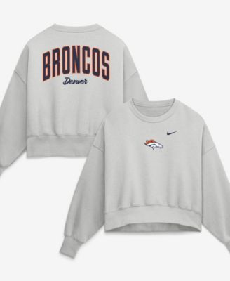 Женская толстовка Nike Gray Denver Broncos Oversized Primetime Phoenix Fleece