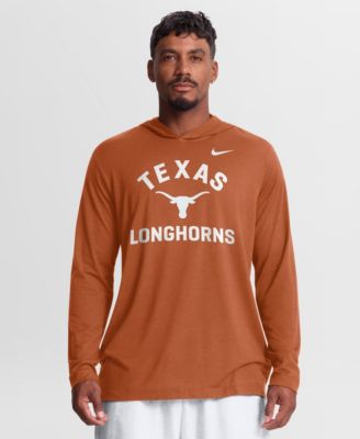 Nike Men's Texas Orange Texas Longhorns Primetime Arch Tri-Blend Dri-FIT Long Sleeve Hooded T-Shirt