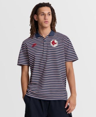 Nike мужская поло-рубашка Dri-FIT Victory Striped из коллекции Cooperstown Navy Boston Red Sox