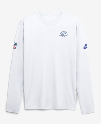 Nike мужская футболка с длинным рукавом Los Angeles Rams Fearsome White Legend Small Logo Dri-FITLong sleeves T-Shirt белого цвета
