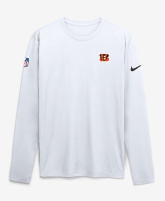 Nike Men's White Cincinnati Bengals Legend Small Logo Dri-FIT Long Sleeve T-Shirt