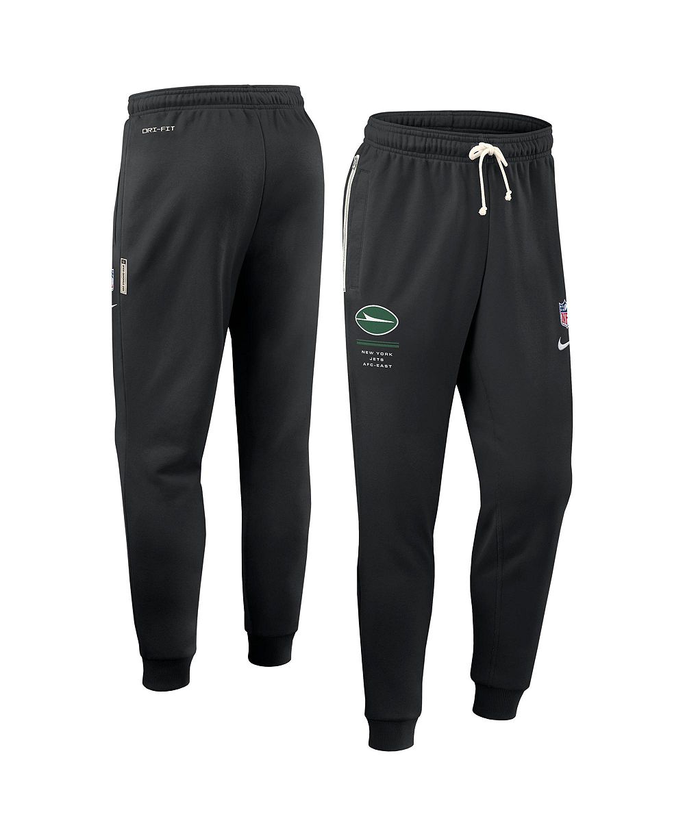 Nike Men's Black New York Jets Sideline Standard Issue Touchback Kick Dri-FIT Taper Pants