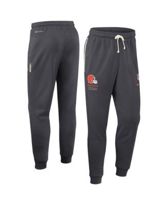 Nike Men's Charcoal Cleveland Browns Sideline Standard Issue Touchback Kick Dri-FIT Taper Pants