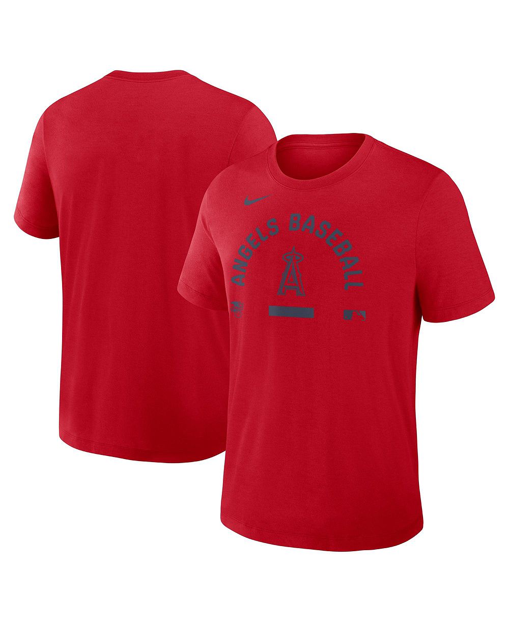 Nike мужская футболка Dri-FIT Tri-Blend Early Work Red Los Angeles Angels Authentic Collection