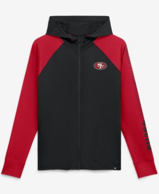 Fanatics Women's Black/Scarlet San Francisco 49ers Cornerback Blitz Raglan Full-Zip Hoodie