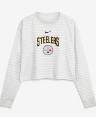 Nike Women's White Pittsburgh ST-Shirtlers Loose Fit Crop Top