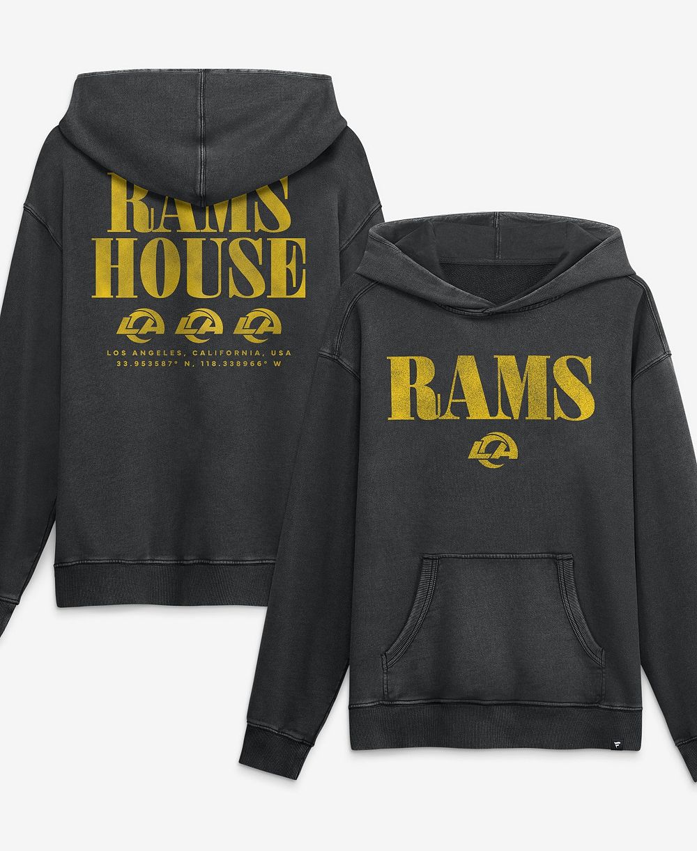 Мужское флисовое худи Fanatics Black Los Angeles Rams Relaxed Intense Rivalry French Terry