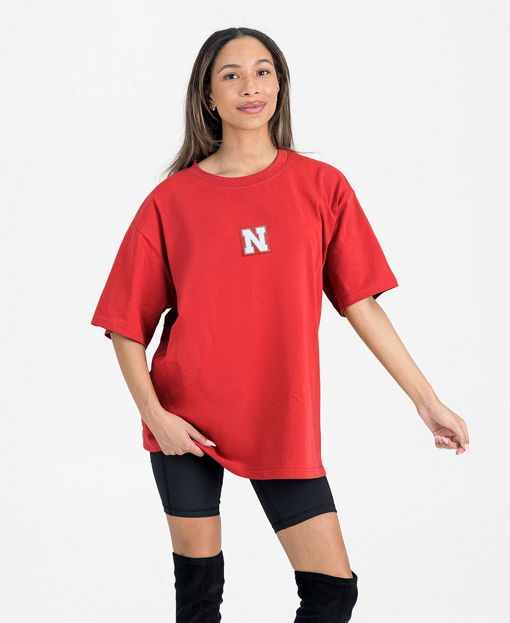Женская футболка Gameday Couture Scarlet Nebraska Huskers Oversized Back at Ya