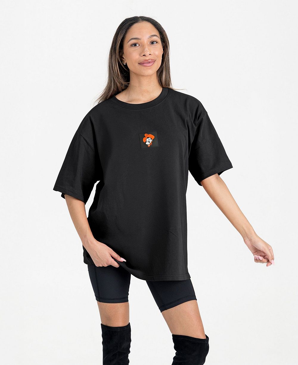 Gameday Couture Женская свободная футболка Oklahoma State Cowboys, черная