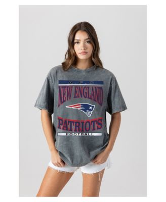 Gameday Couture Women's Gray New England Patriots Oversized Classic Grind Washed T-Shirt