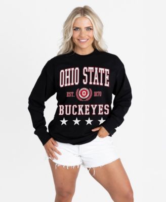 Gameday Couture Women's Black Ohio State Buckeyes Oversized Everyday Star Long Sleeve T-Shirt