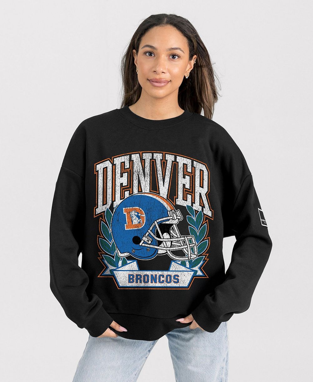 Gameday Couture Женский oversized свитшот из премиального флиса Black Label Victory Lane Denver Broncos