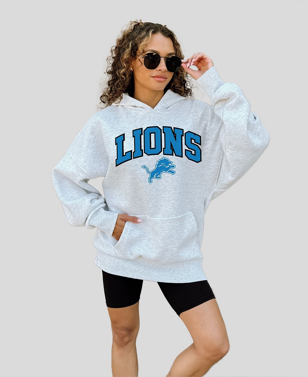 Женское худи Gameday Couture Ash Detroit Lions Fan Edition Premium Weight