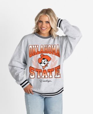 Gameday Couture Женский оверсайз свитшот Oklahoma State Cowboys Oversized Fade Route Ringer Stripe в полоску