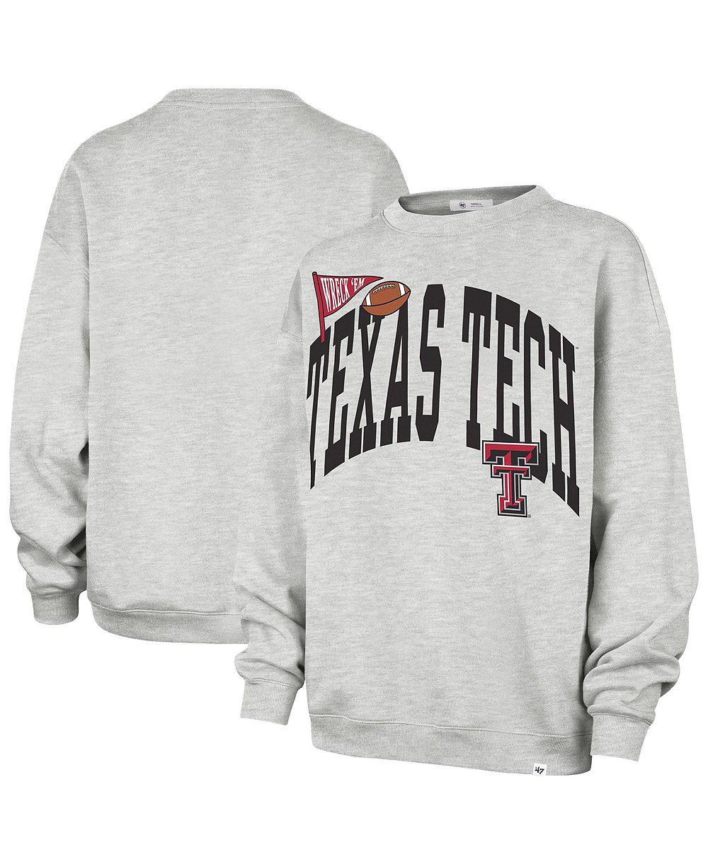 '47 Brand женский флисовый свитшот Icon Gray Texas Tech Red Raiders