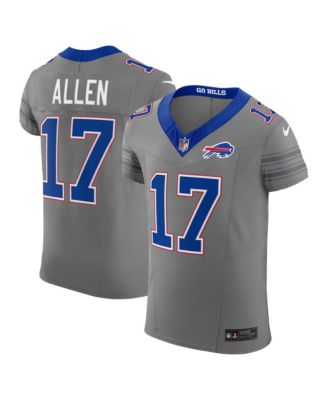 Nike мужская серая джерси Buffalo Bills Nickel City Vapor F.U.S.E. Elite с именем Josh Allen