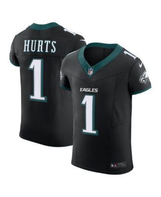 Nike Мужская черная альтернативная элитная джерси Jalen Hurts Black Philadelphia Eagles Alternate Vapor F.U.S.E.