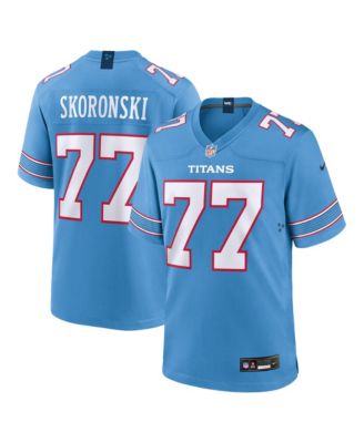 Nike Men's Peter Skoronski Light Blue Tennessee Titans Game Jersey